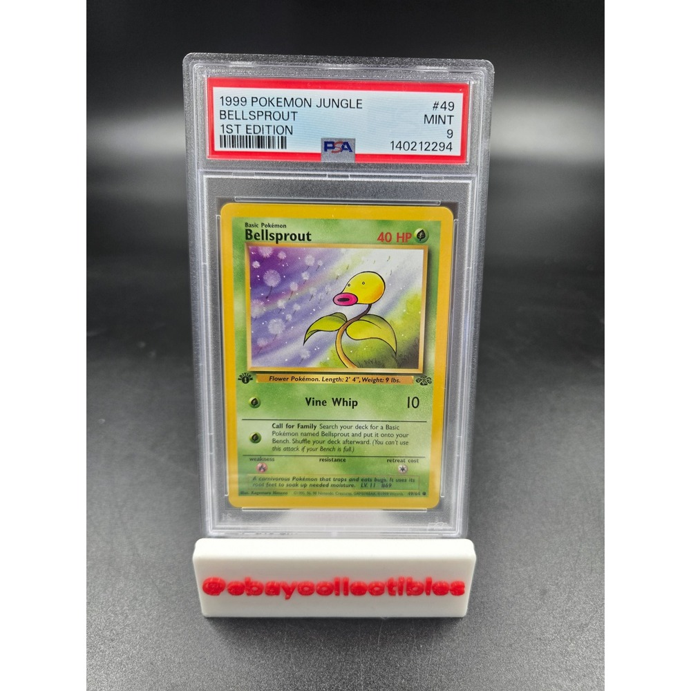 1999 Pokemon Jungle Bellsprout 1st Edition #49 PSA 9 Mint Graded Card